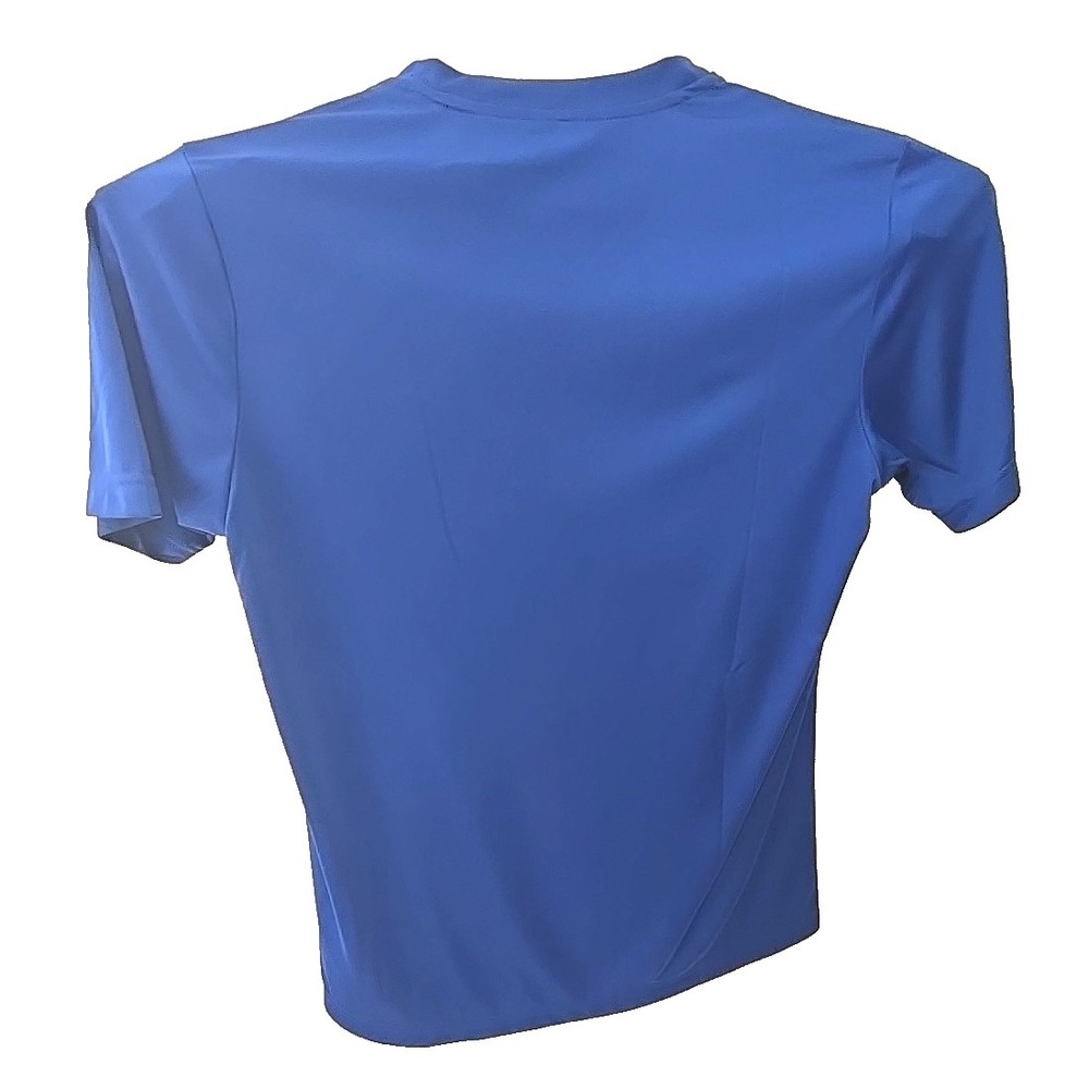 Adidas Men's Large Aeroready Shirt Blue Training Tee Moisture Wicking 3‎ Stripes - Picture 2 of 12